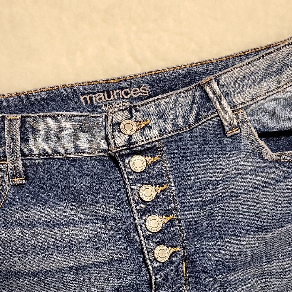 Maurices High Rise Skinny Distressed Women's Jeans XL Reg - Picture 5 of 9
